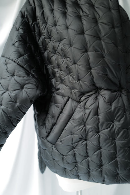 Quilted Jacket with a tweed collar