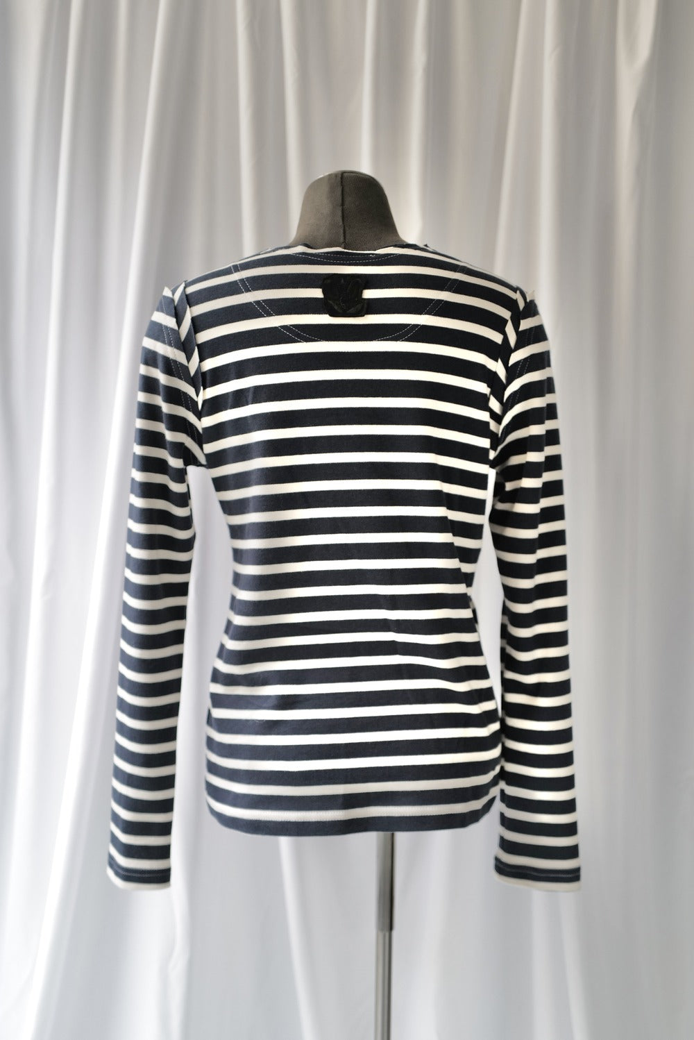 Fitted Slim Striped Long-Sleeve Top
