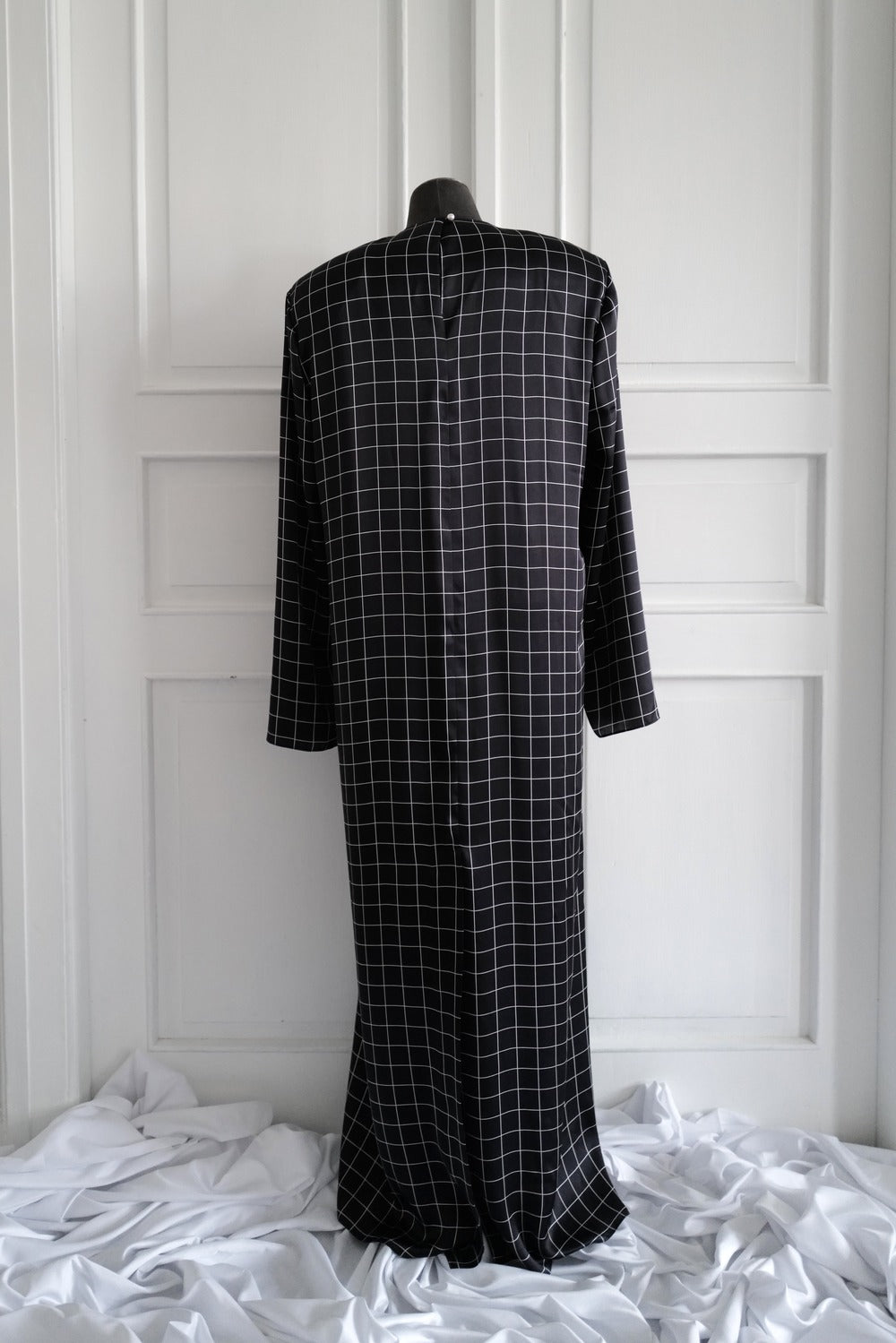 Maxi Silk Dress DALIDA in Graphite Grey