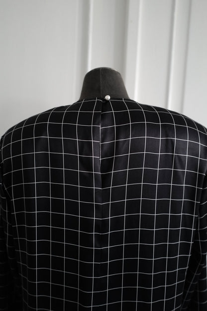 Maxi Silk Dress DALIDA in Graphite Grey