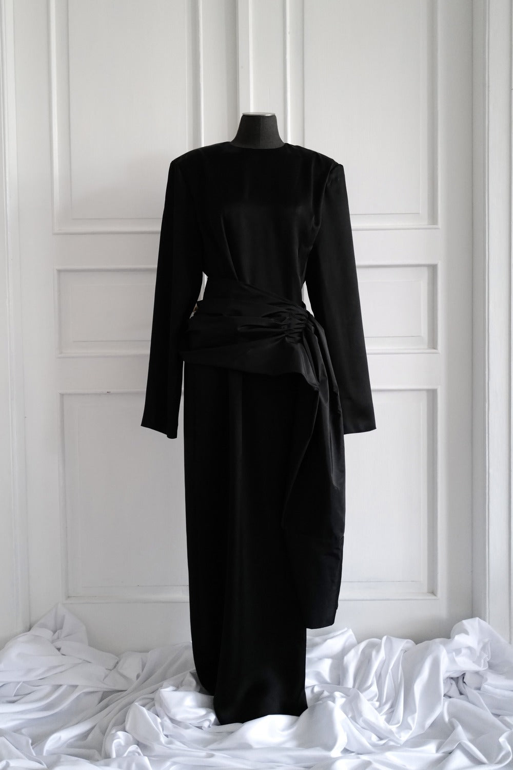 Silk Maxi Dress DALIDA in Black