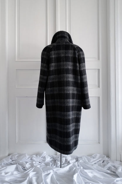 Liama Fluffy Double Breasted Plaid  Coat AW25