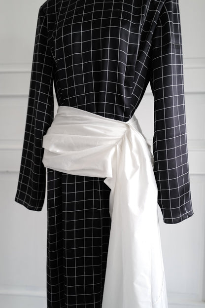 Maxi Silk Dress DALIDA in Graphite Grey