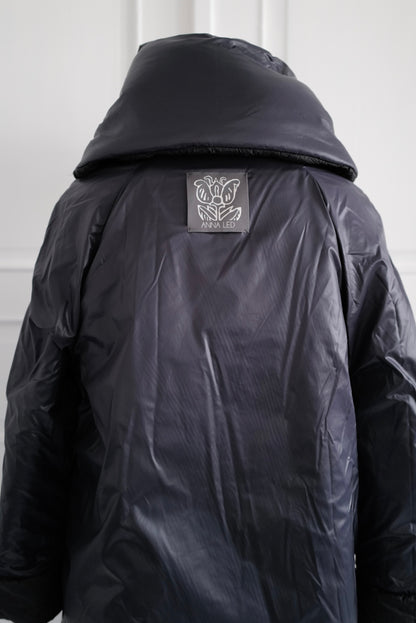 Reversible Long Padded Coat YUKI  With Hooded Collar  Pre-Fall  26
