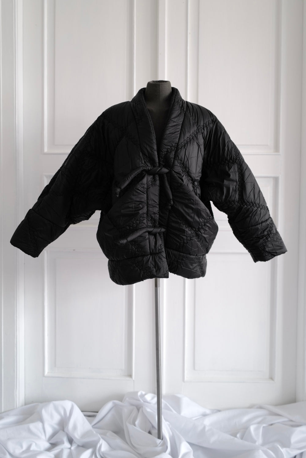 Quilted  Kimono Jacket KYOTO With Large Pockets and Tie Closure  Pre Fall 26