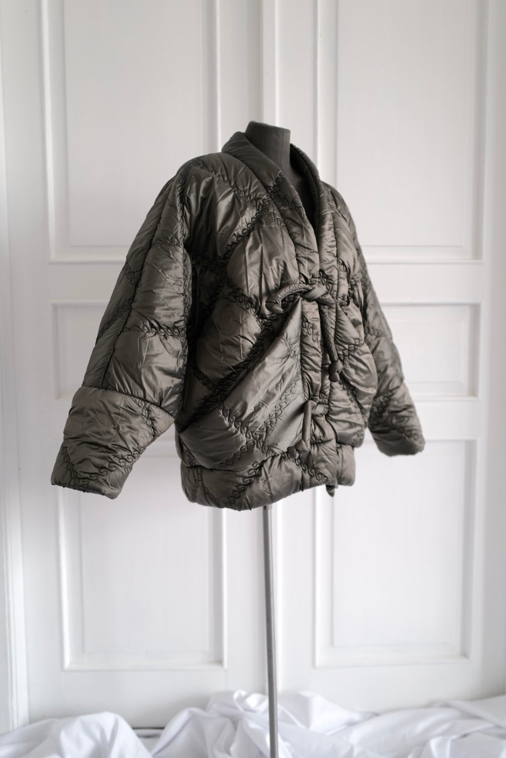 Quilted Kimono KYOTO OLIVE  With Large Pockets Pre Fall 26