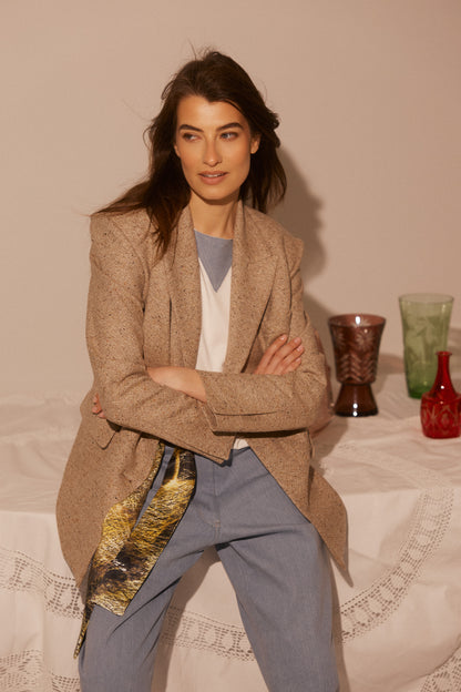 Fitted Tailored Silk Wool Blazer GABI SS26