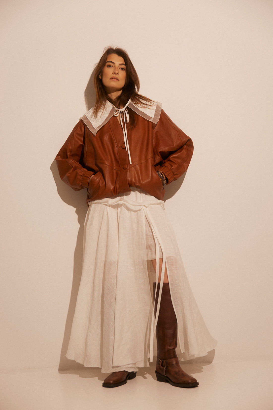 Leather Kimono Jacket SOBE