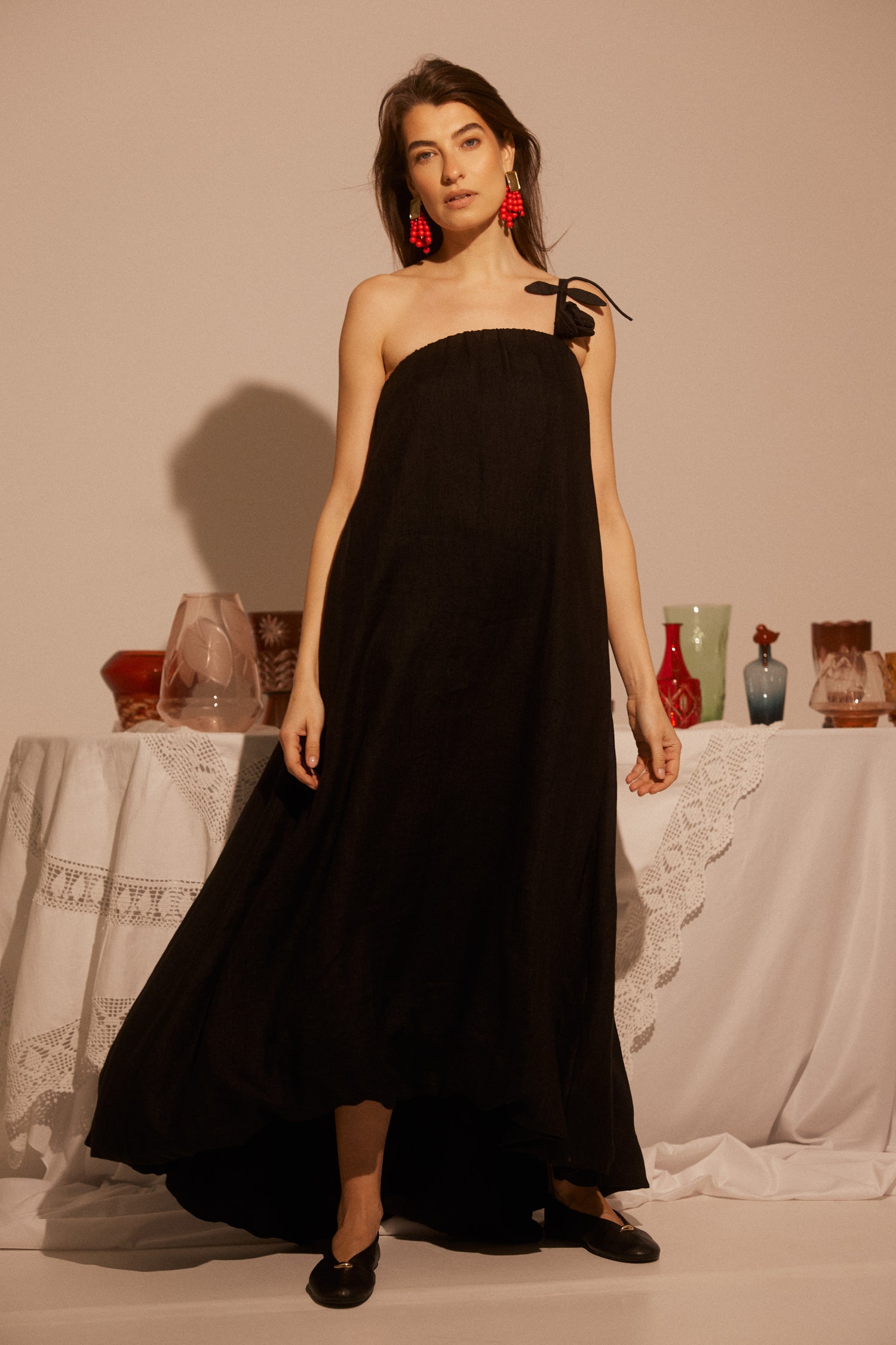 Linen Balloon Dress Magda SS26 Studio ANNA LED Linen Balloon Dress Magda SS26 Studio ANNA LED