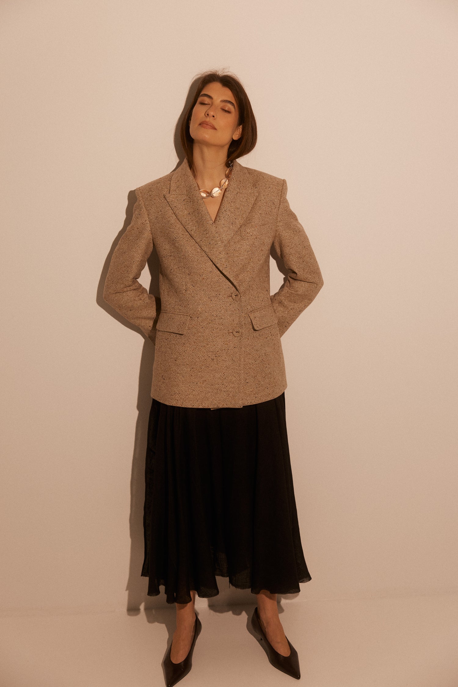 Fitted Tailored Silk Wool Blazer GABI SS26