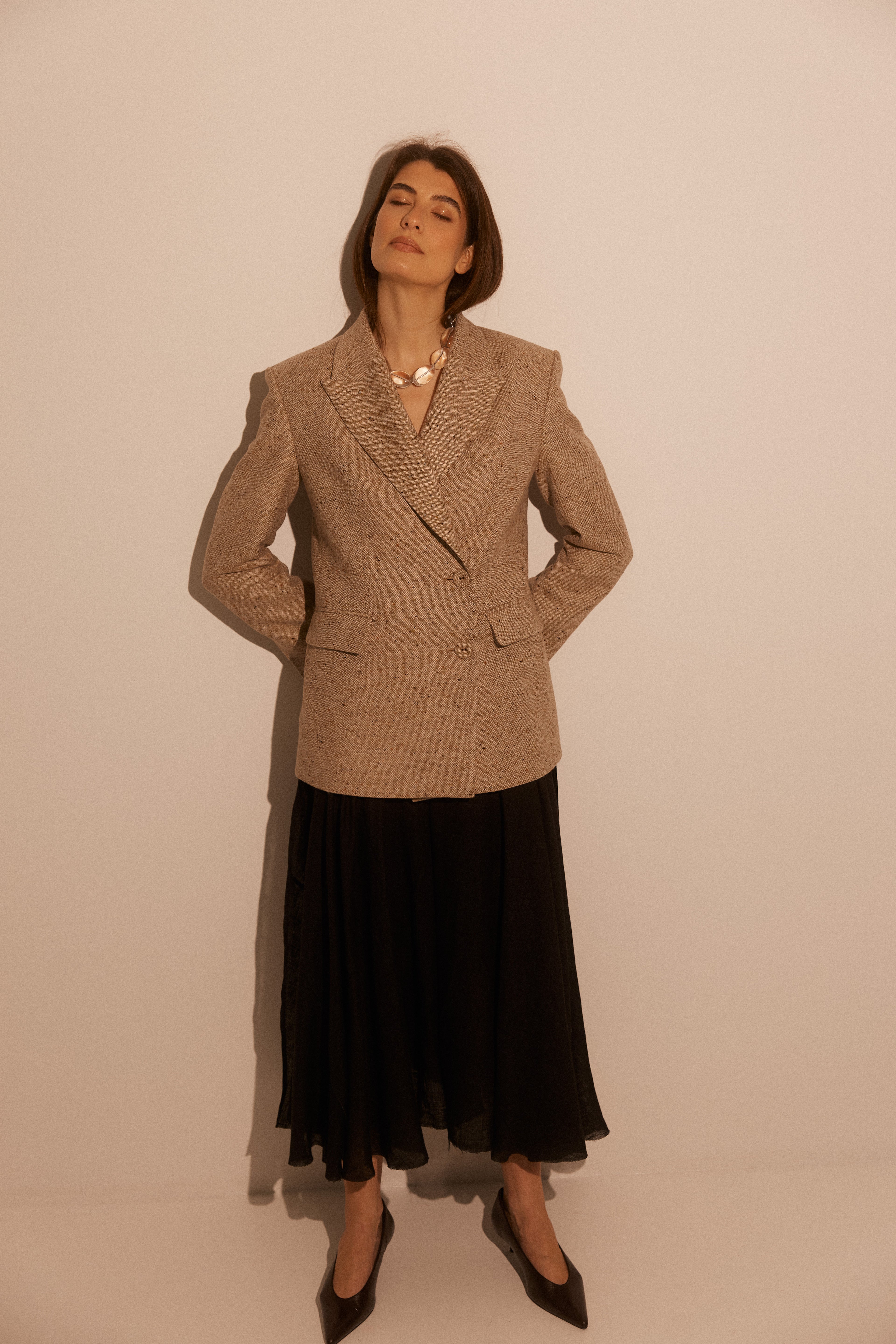 Fitted Tailored Silk Wool Blazer GABI SS26