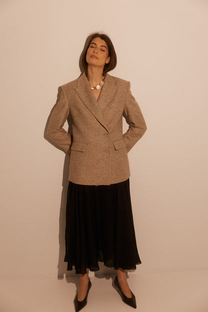 Fitted Tailored Silk Wool Blazer GABI SS26