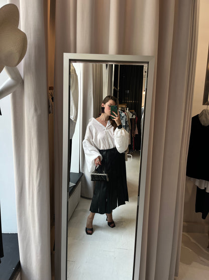 Eco Leather Patchwork Skirt  PRE FALL 25