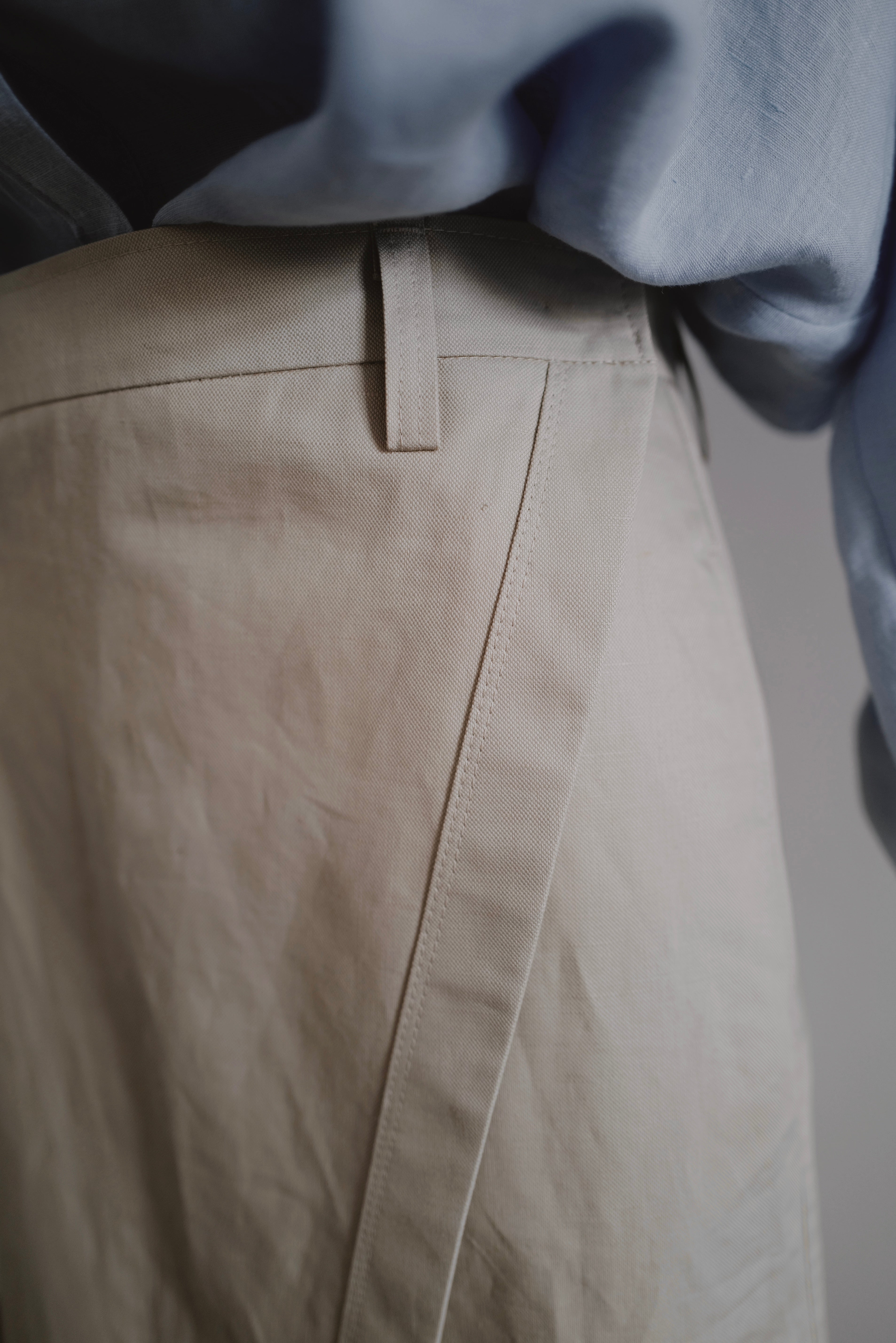 Cotton-Linen Gabardine Wrap Skirt MILA
