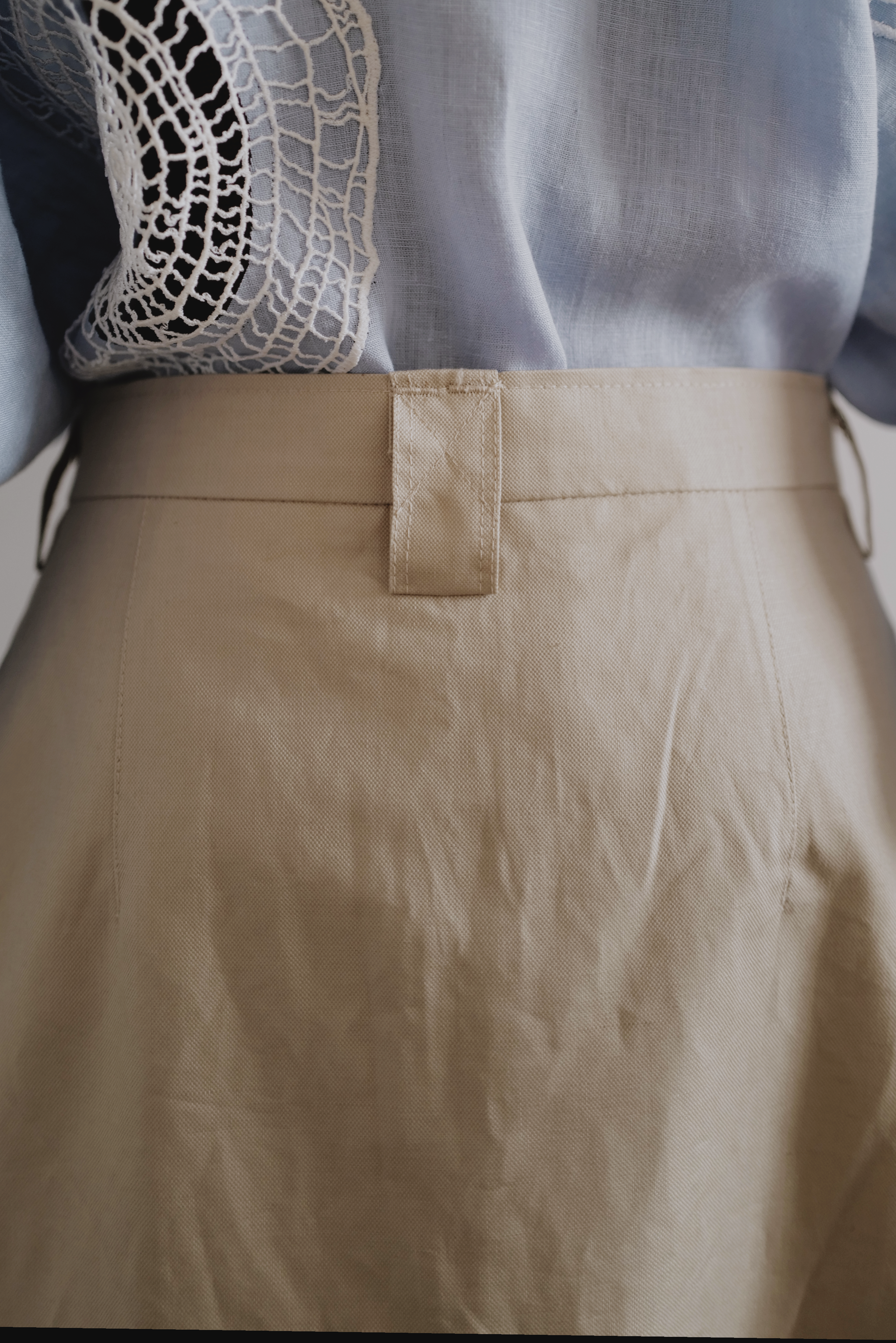 Cotton-Linen Gabardine Wrap Skirt MILA