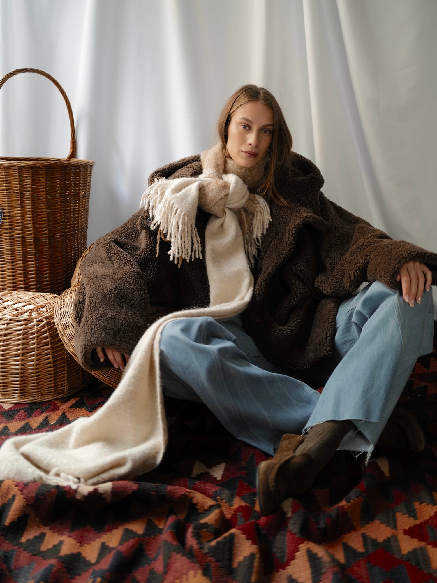 Kimono Teddy Wool Coat AW25