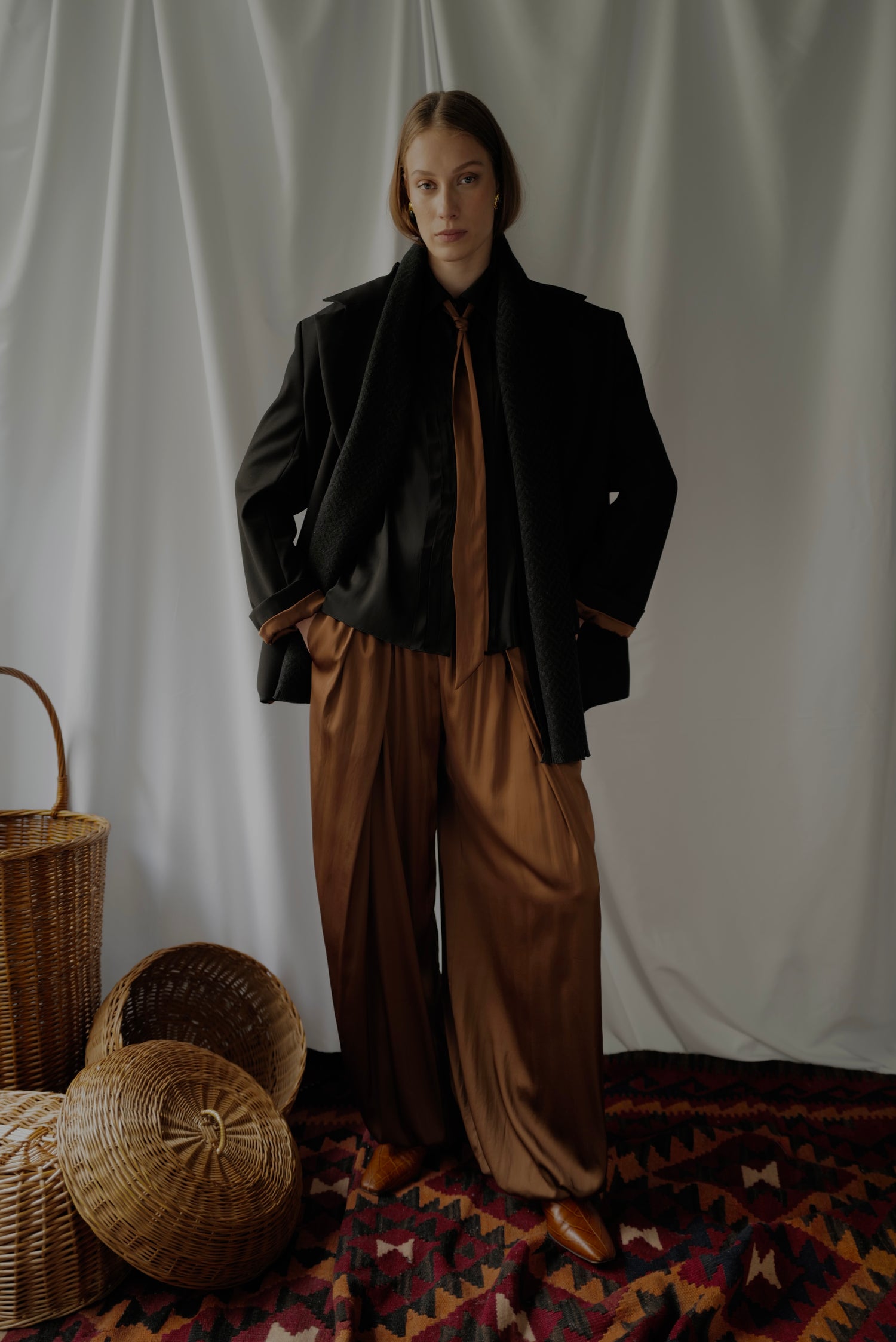 Jacquard Lama Scarf