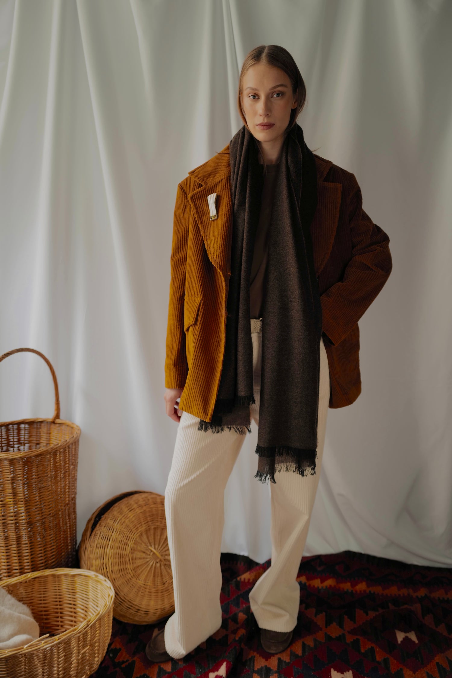 Wide Corduroy Trousers SAND AW25