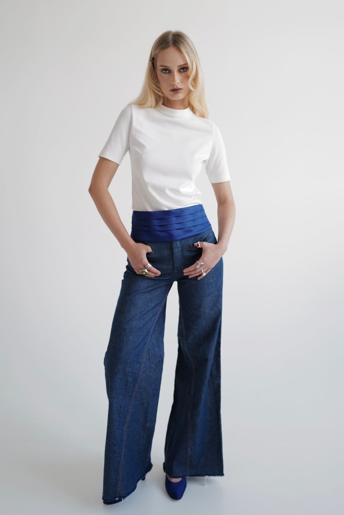 Denim Trousers PALAZZO OCEAN