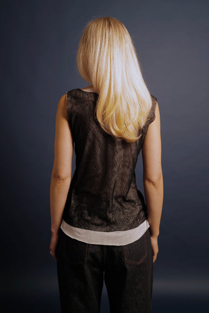 Organic Cotton Double Net Tank Top FW26/27