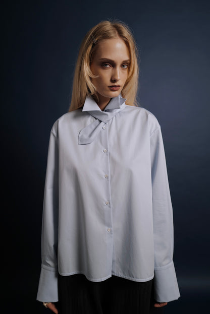 Cotton Shirt With a Tie MANHATTAN  FW26/27