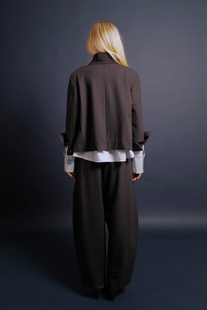 Jersey Jacket VICHY With Blue Silk Cuffs FW26/27