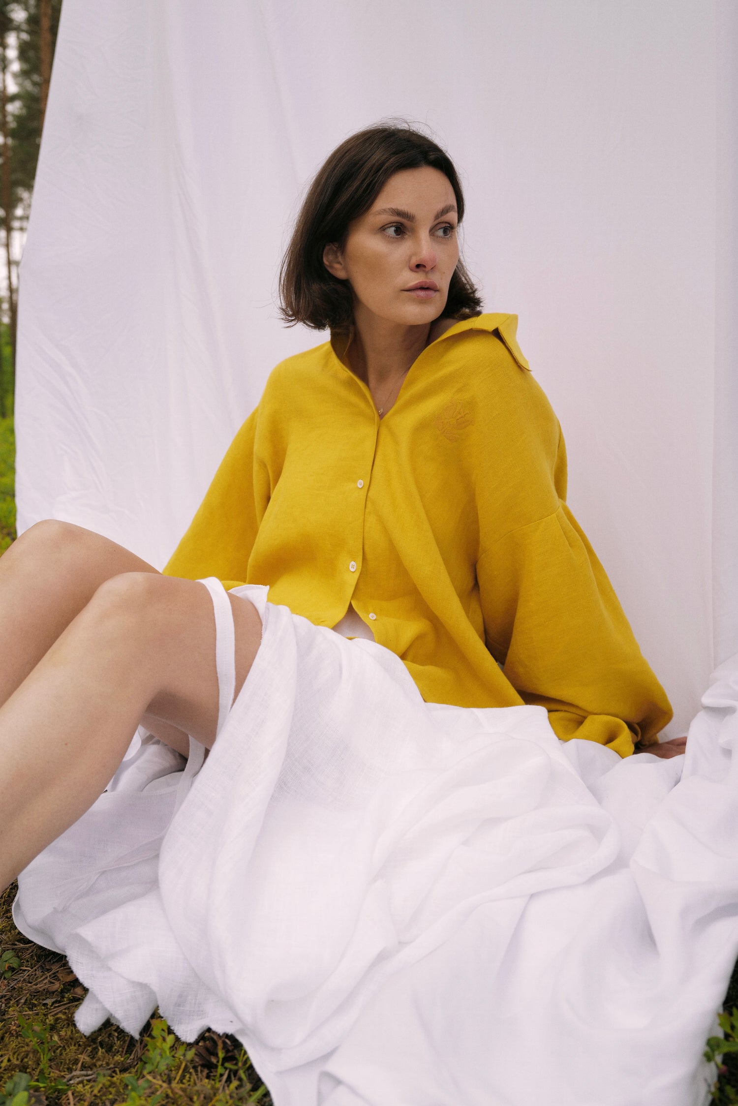 Soft Washed Linen Shirt MONACO YELLOW GOLD SS26