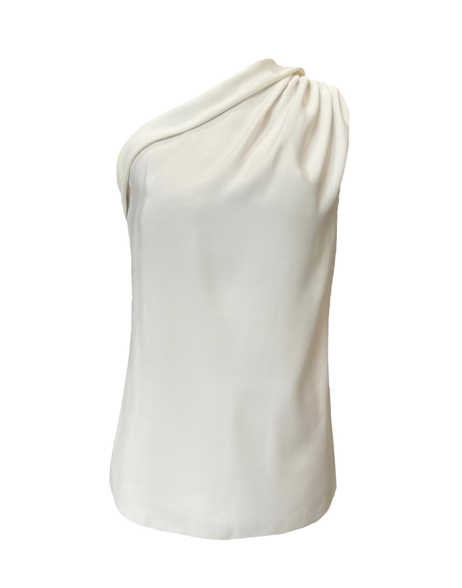 CUPRO ONE-SHOULDER TOP