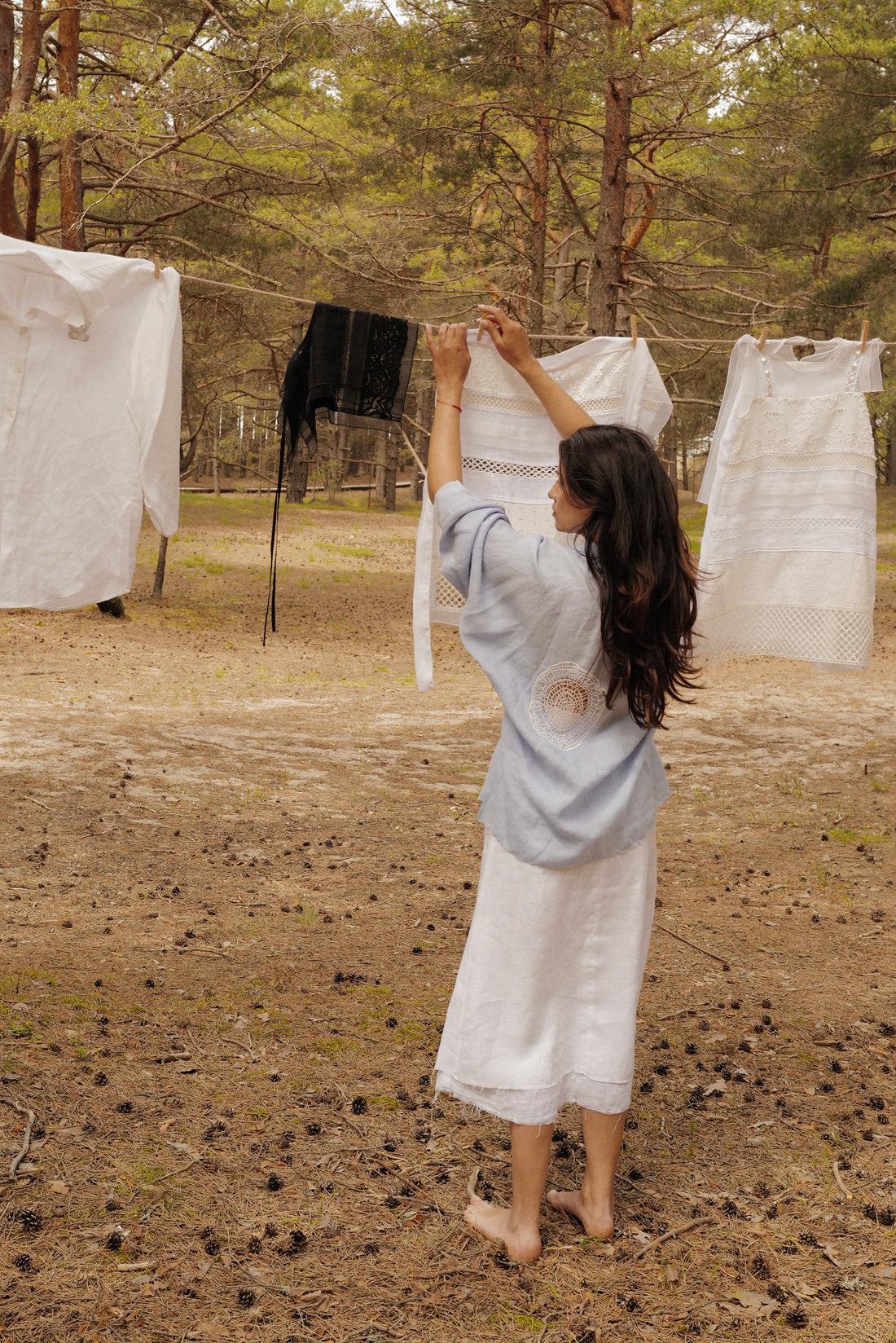 Handcrafted Embroidered Linen Kimono Shirt