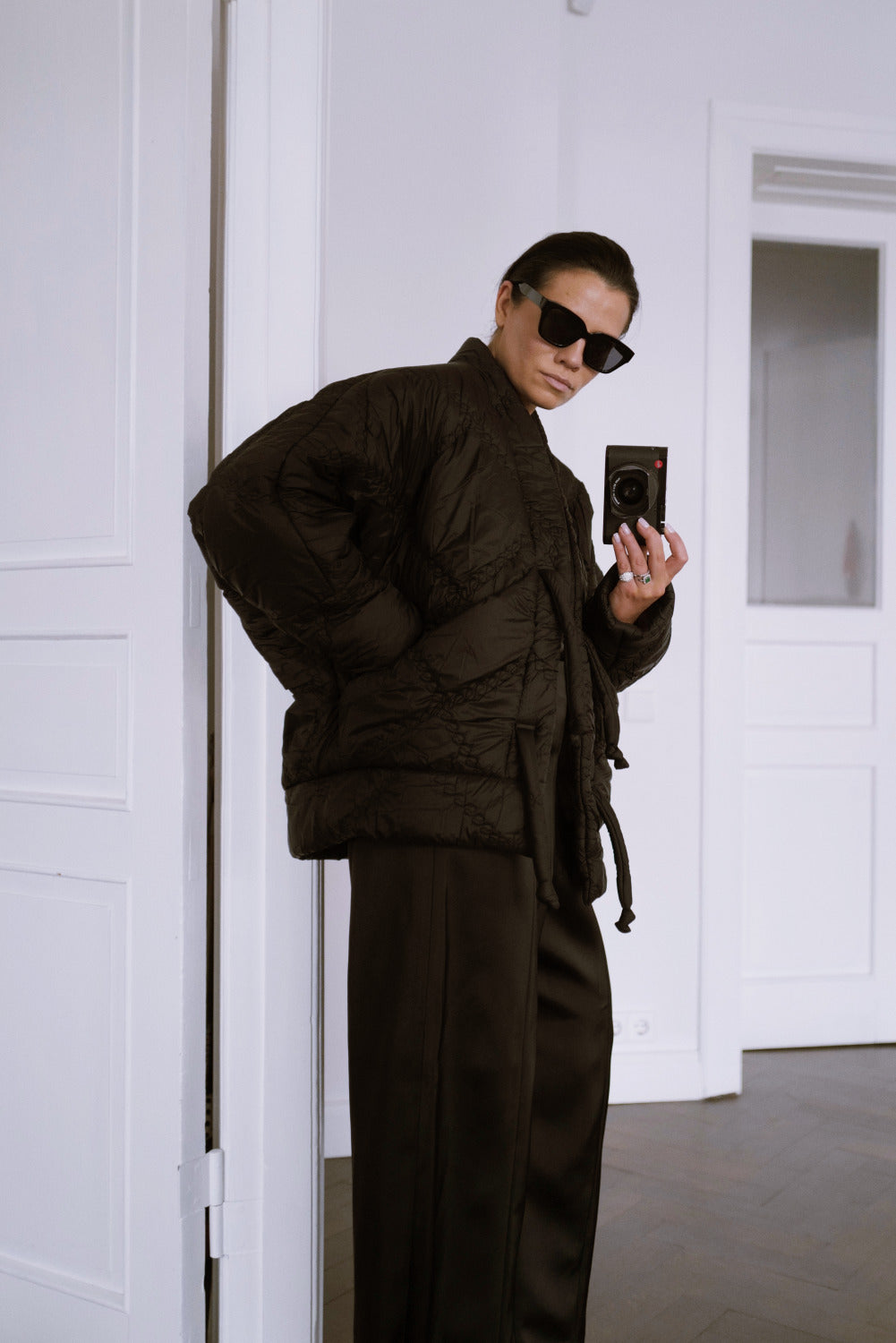 Quilted  Kimono Jacket KYOTO With Large Pockets and Tie Closure  Pre Fall 26