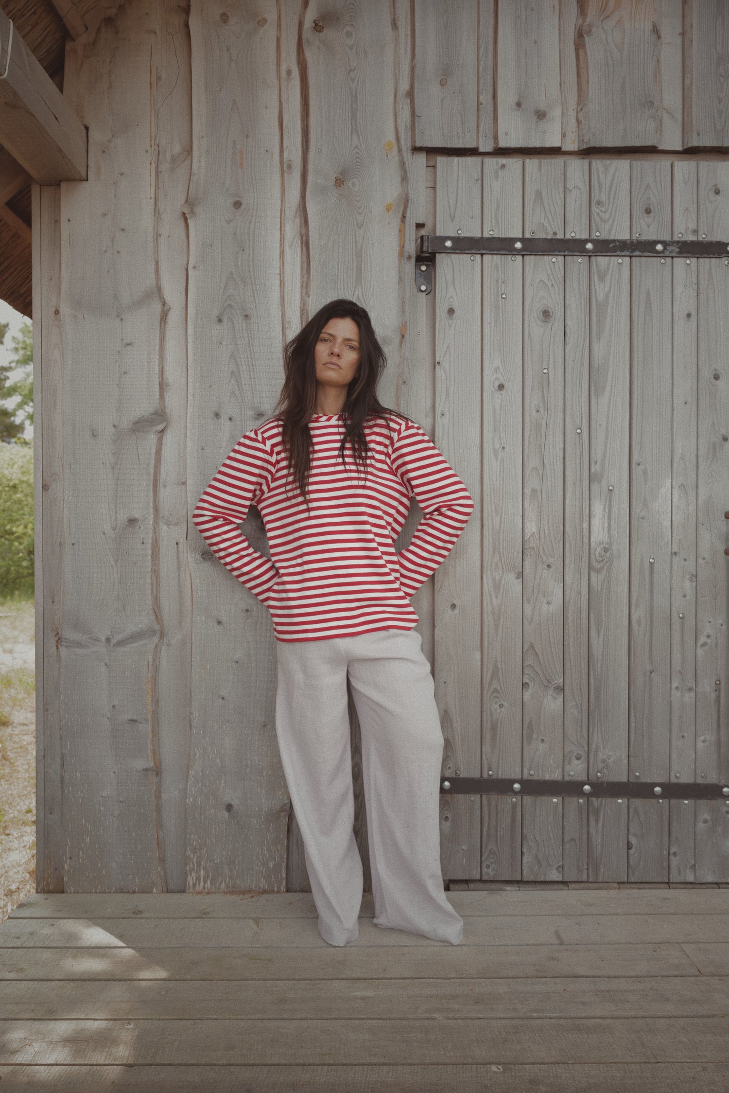 ORGANIC COTTON LONG-SLEEVE T-SHIRT WITH STRIPES