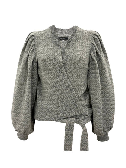 Wool Jaquard Wrap Cardigan YUKI FW24