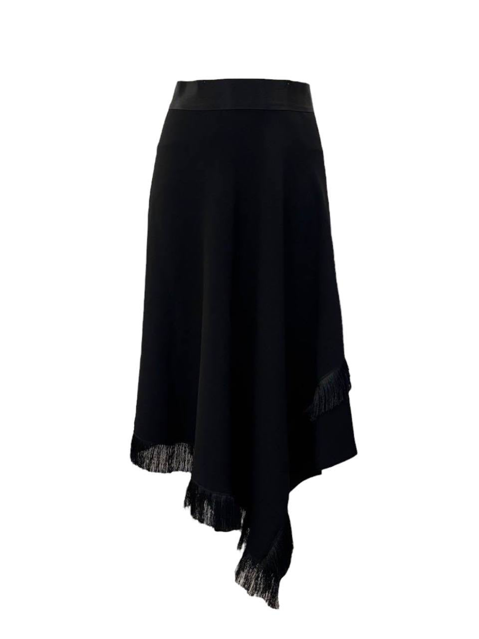 Assimetric  Skirt with Fringe FRIDA