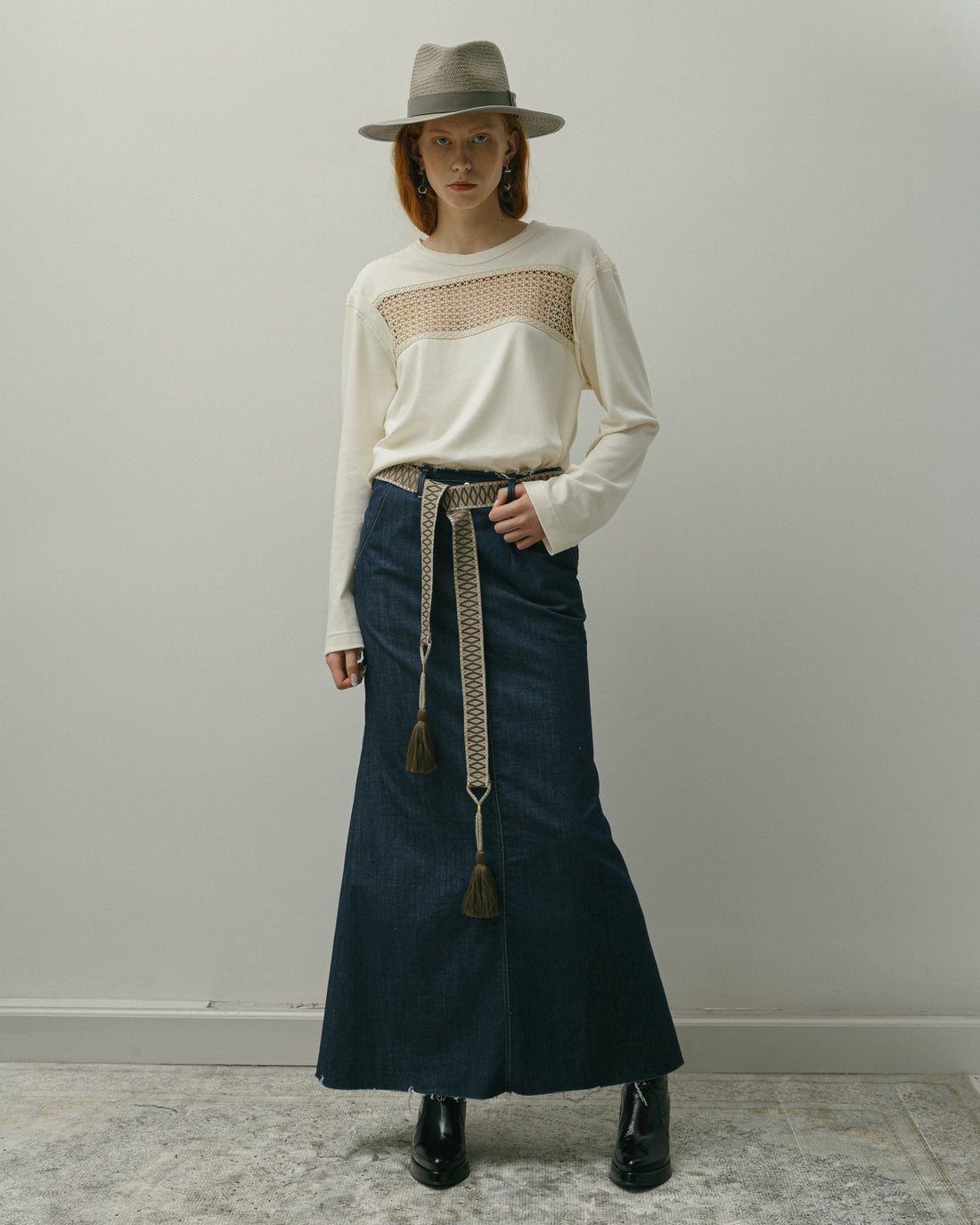 Maxi Organic Dark Denim Skirt (Pre-order)