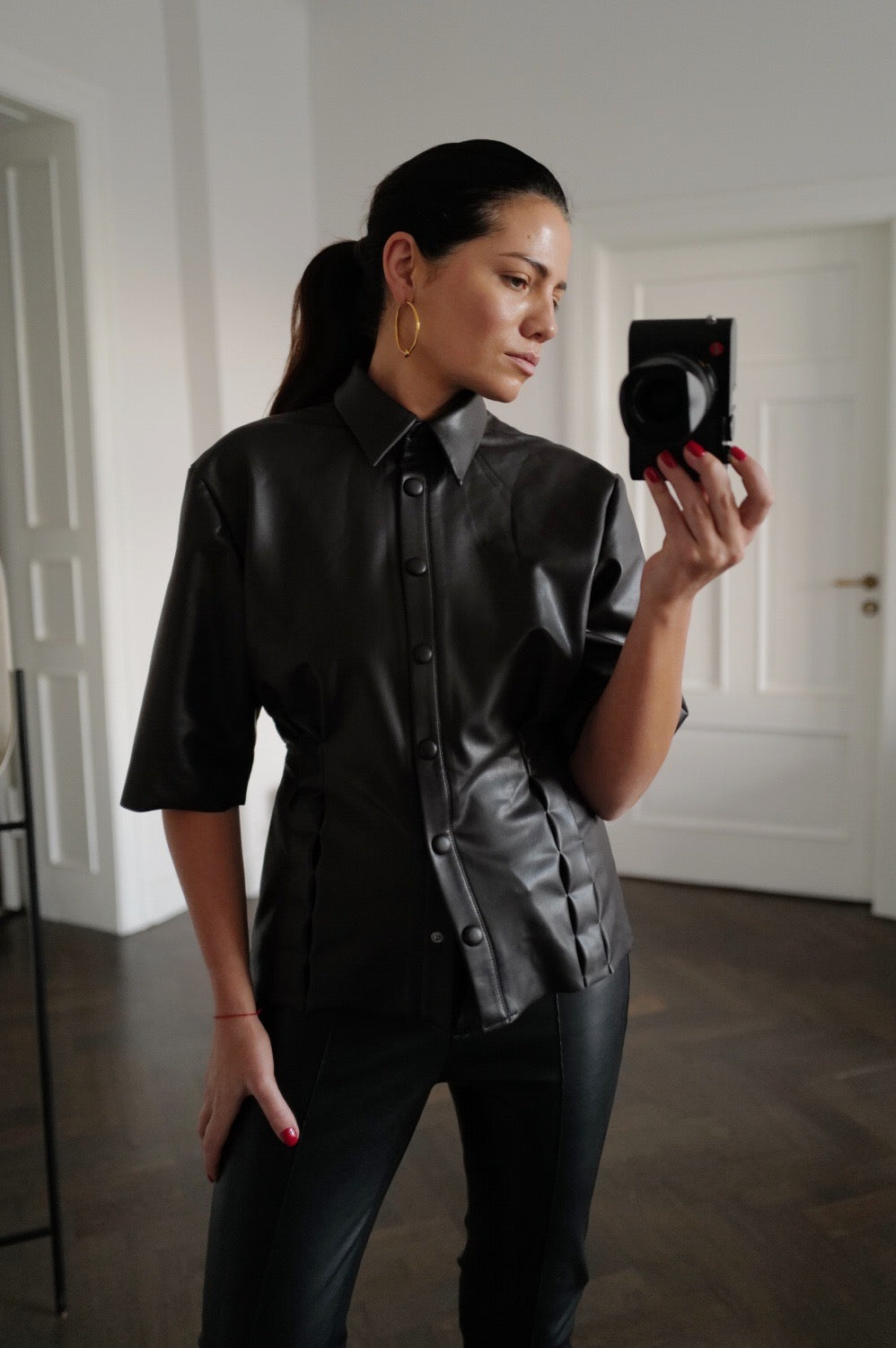 Eco-Leather Shirt Olga (Pre-order)