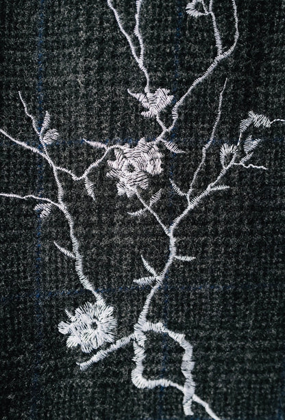 Wool Tweed Skirt with Embroidery SAKURA FW26/27