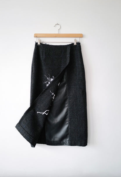 Wool Tweed Skirt with Embroidery SAKURA FW26/27