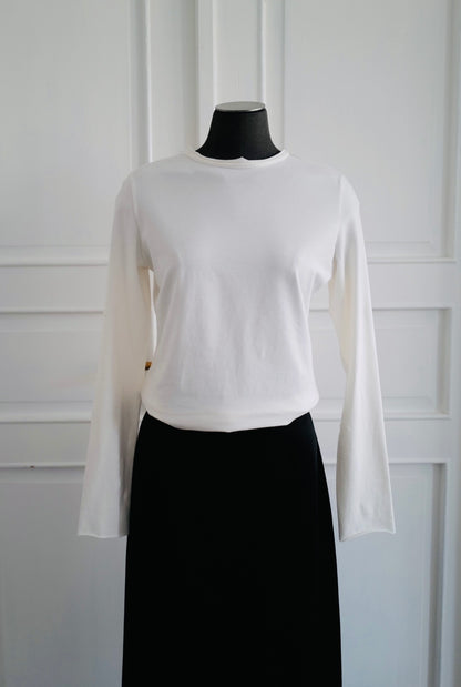 Organic Cotton Slim Long-Sleeve WHITE
