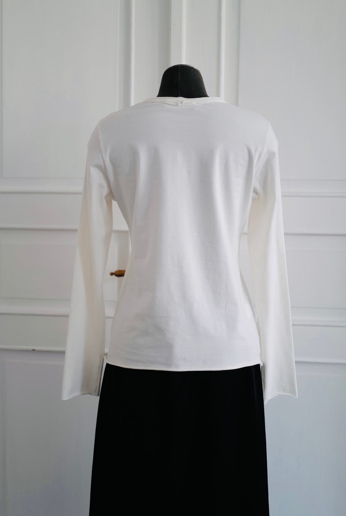 Organic Cotton Slim Long-Sleeve WHITE