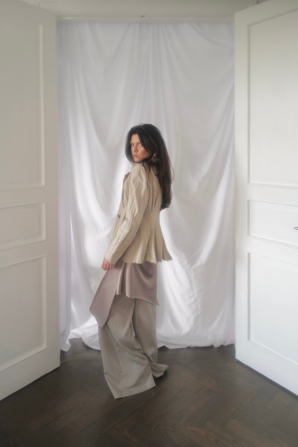 Linen/Cotton Crumpled Jacket NORA SS25