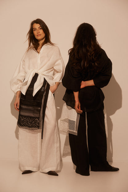 Hand Made Patchwork Apron SS26 In White