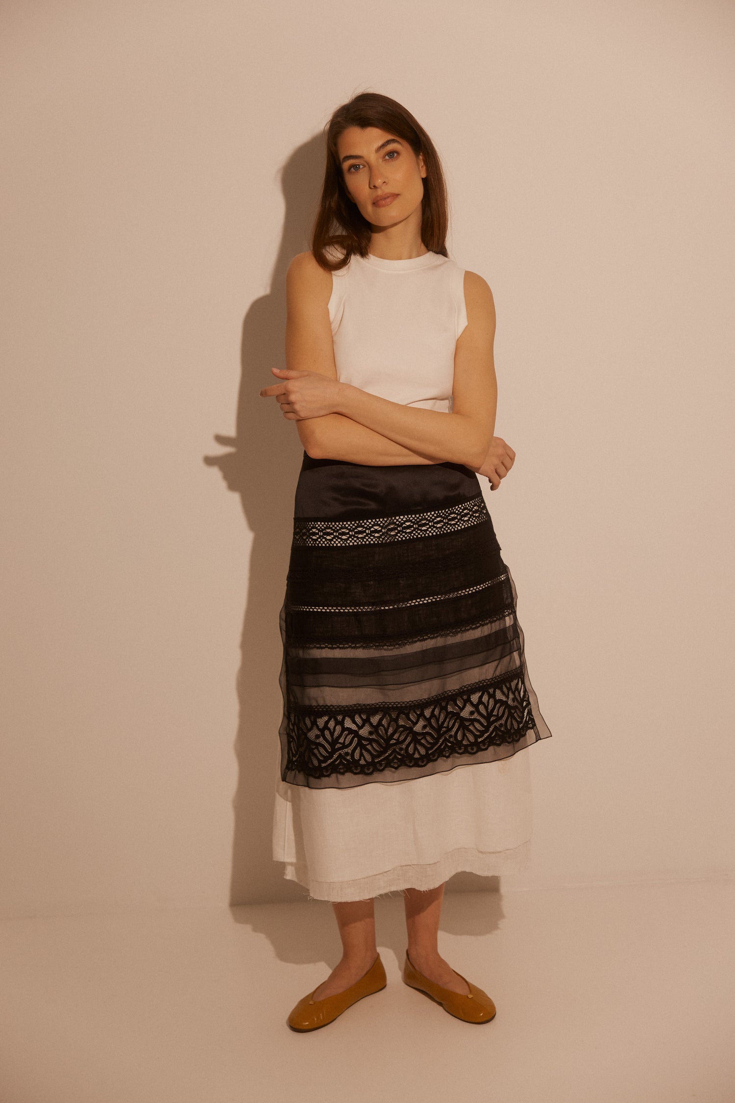 Hand Made Patchwork Apron SS26 In Black