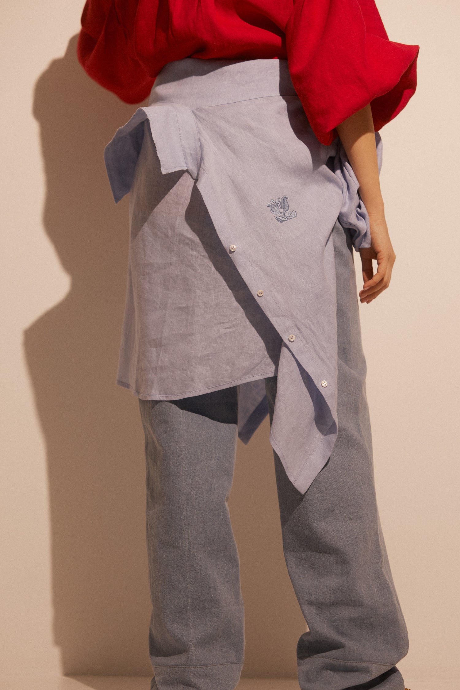 Linen Shirt MONACO in Blue SS26