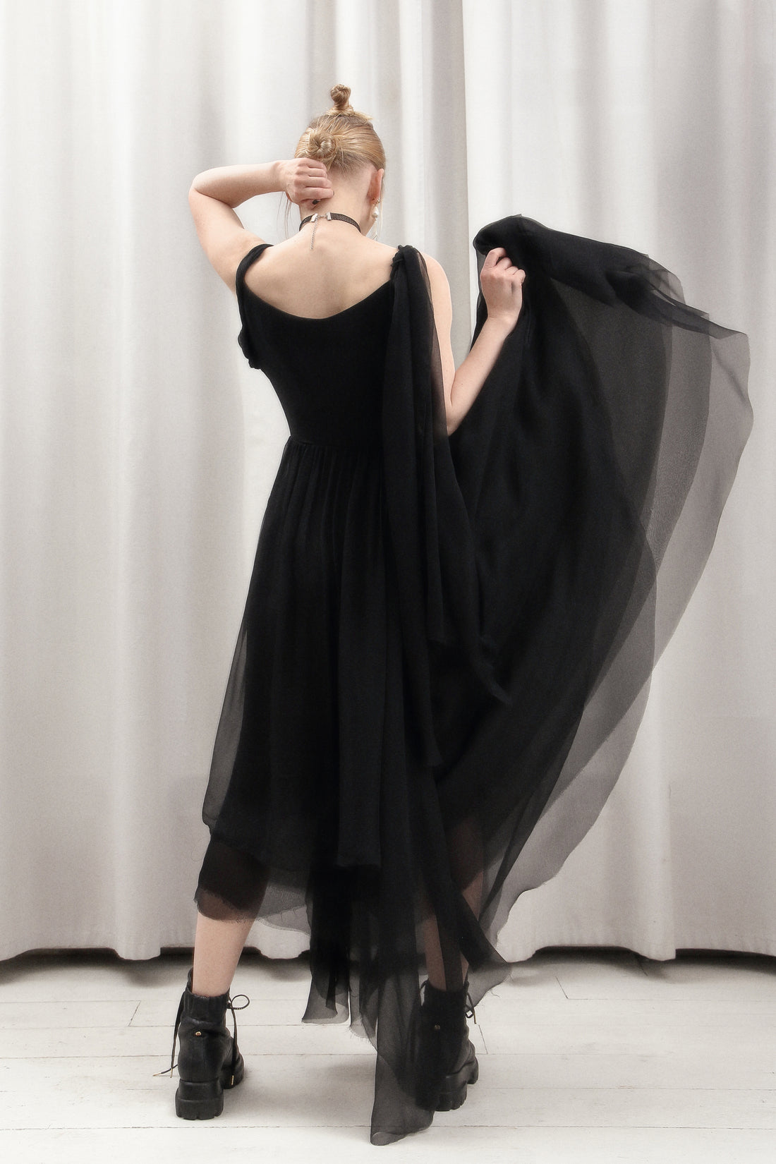 Silk Chiffon Dress IREN