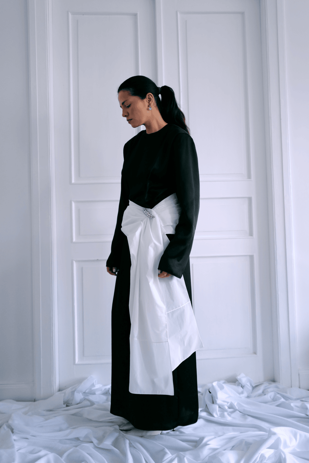 Maxi Silk Dress DALIDA in Black