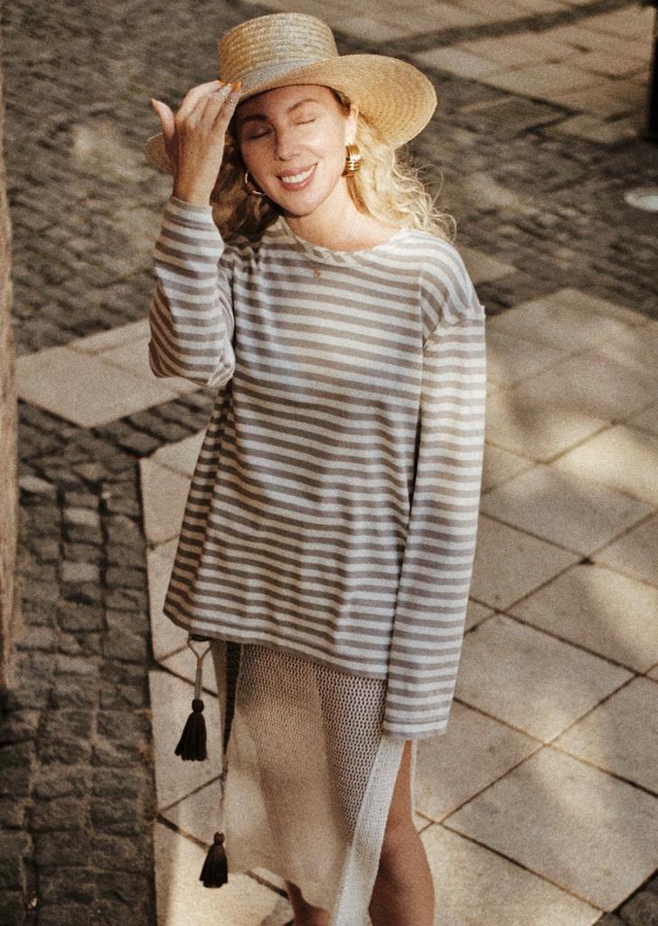 ORGANIC COTTON LONG-SLEEVE T-SHIRT WITH STRIPES