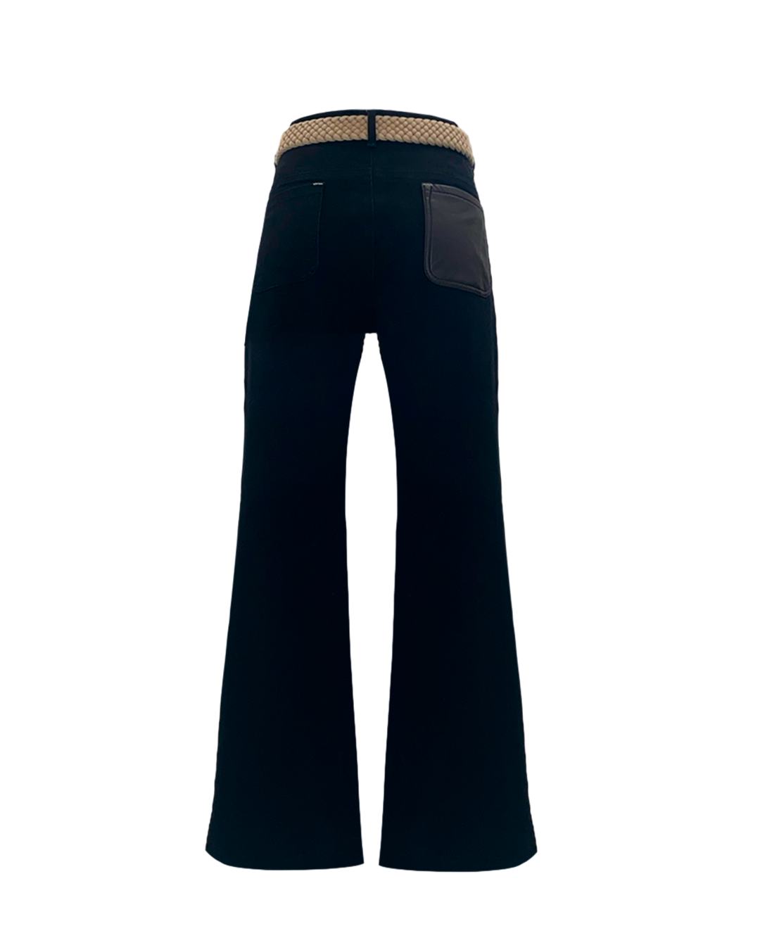 FLARED ORGANIC COTTON BLACK JEANS