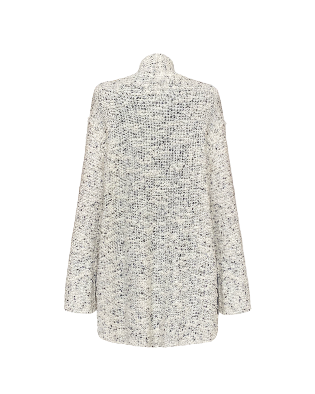 BLACK AND WHITE BOUCLE CARDIGAN WITH POCKETS AW23/24