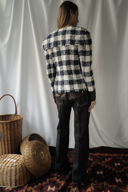 Gingham Tweed Tailored Jacket AW 25