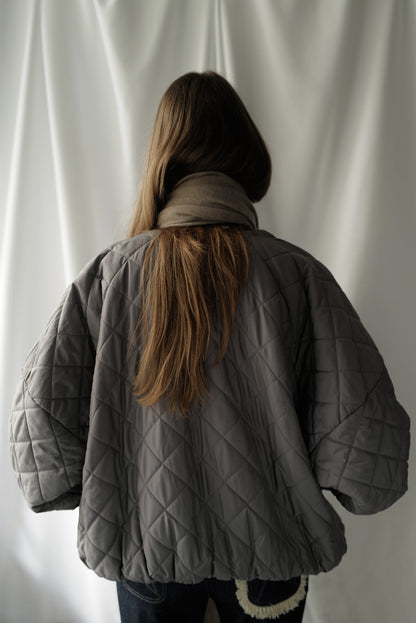 Quilted Oversized Bomber Jacket AW25
